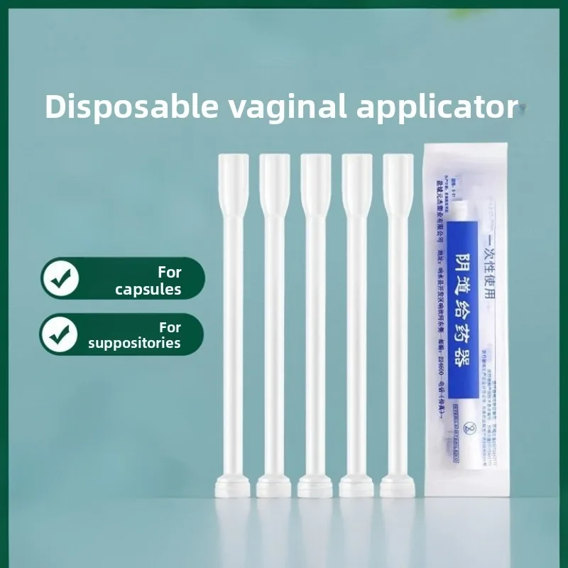 

Women Intimate Health Care Tool 100PCS Disposable Sterile Gynecological Vaginal Medicine Pusher Applicator