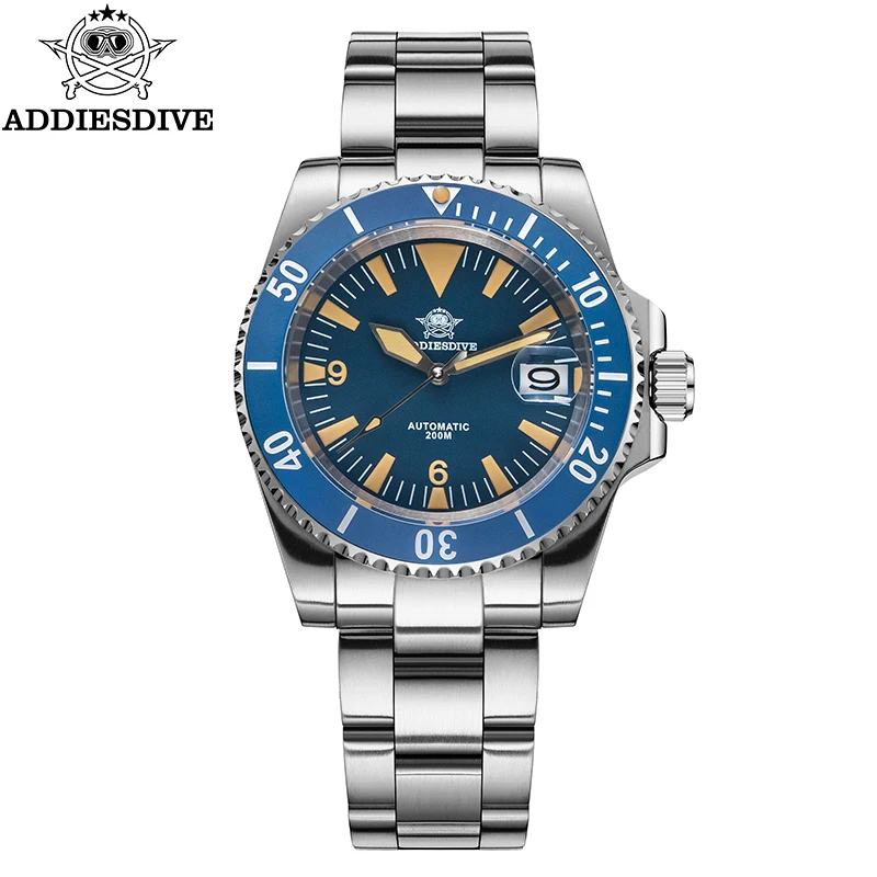 Addiesdive Hot Koop NH35 Saffier Automatische Monteur Horloge Voor Mannen Rvs Super Lichtgevende Keramische Bezel AD2064 Horloges
