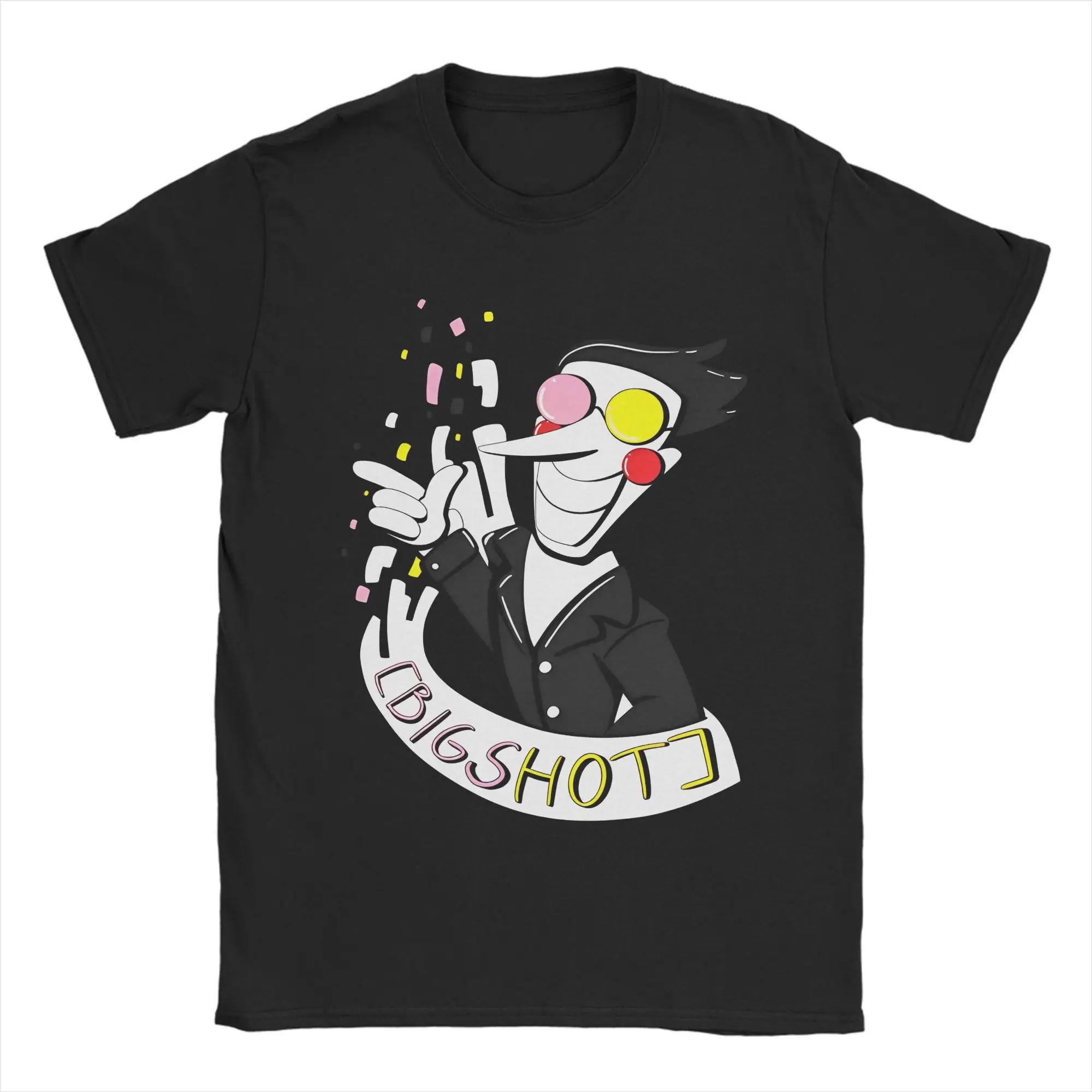 

Funny Deltarune Spamton Big Shot T-Shirt Men Round Collar 100% Cotton T Shirts Short Sleeve Tee Shirt Birthday Gift Clothes