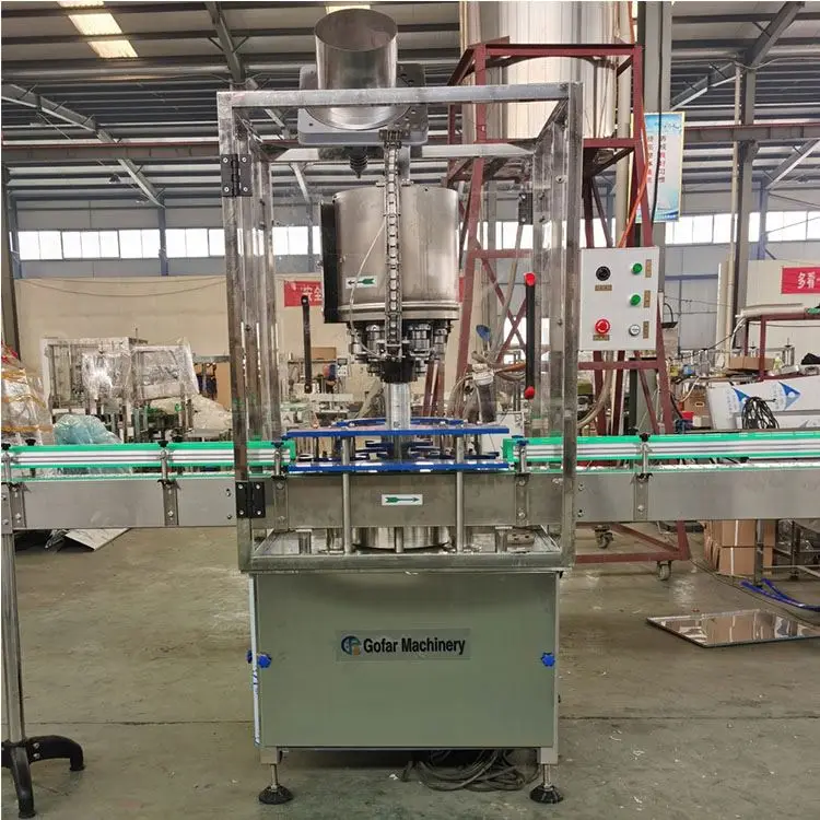 OEM 6 Heads Automatic Crown Screw Capping Machine Control Panel Beer Caps Bottling Machine High Efficiency