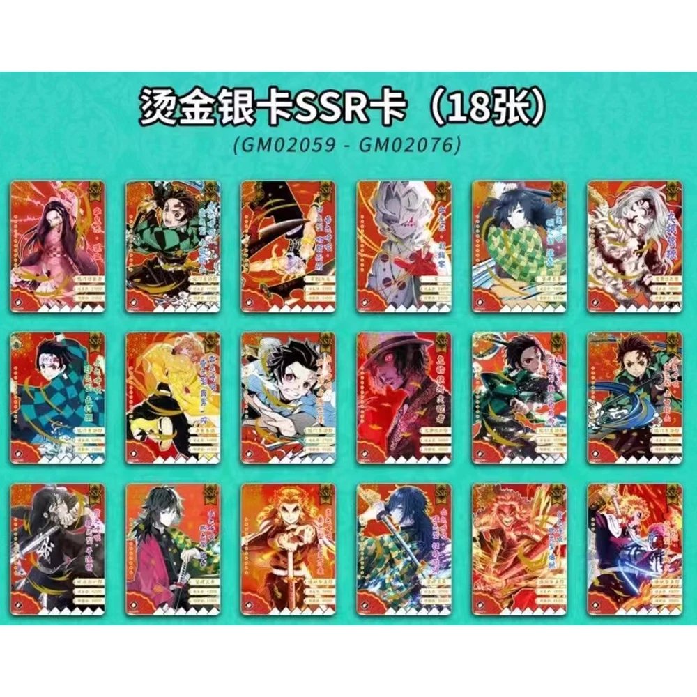 Demônio Slayer Cards Coleções para Criança, Booster Box, Jogo Japonês, Kimetsu Não Colecionáveis, Birthday Hobby Gifts, Novo