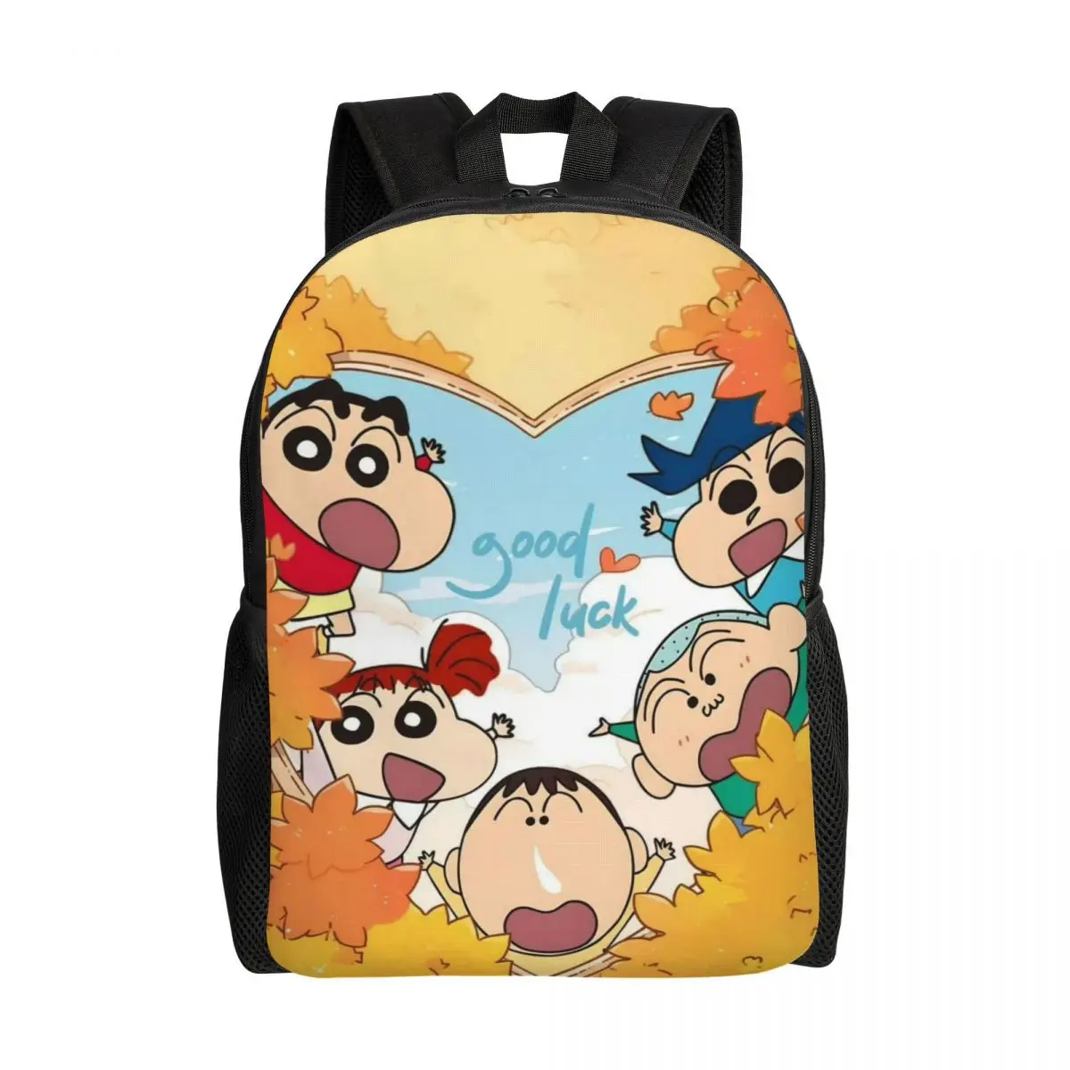 

Custom Crayons Shin-chans Cute Anime Backpacks Men Women Casual Bookbag for College School Bags