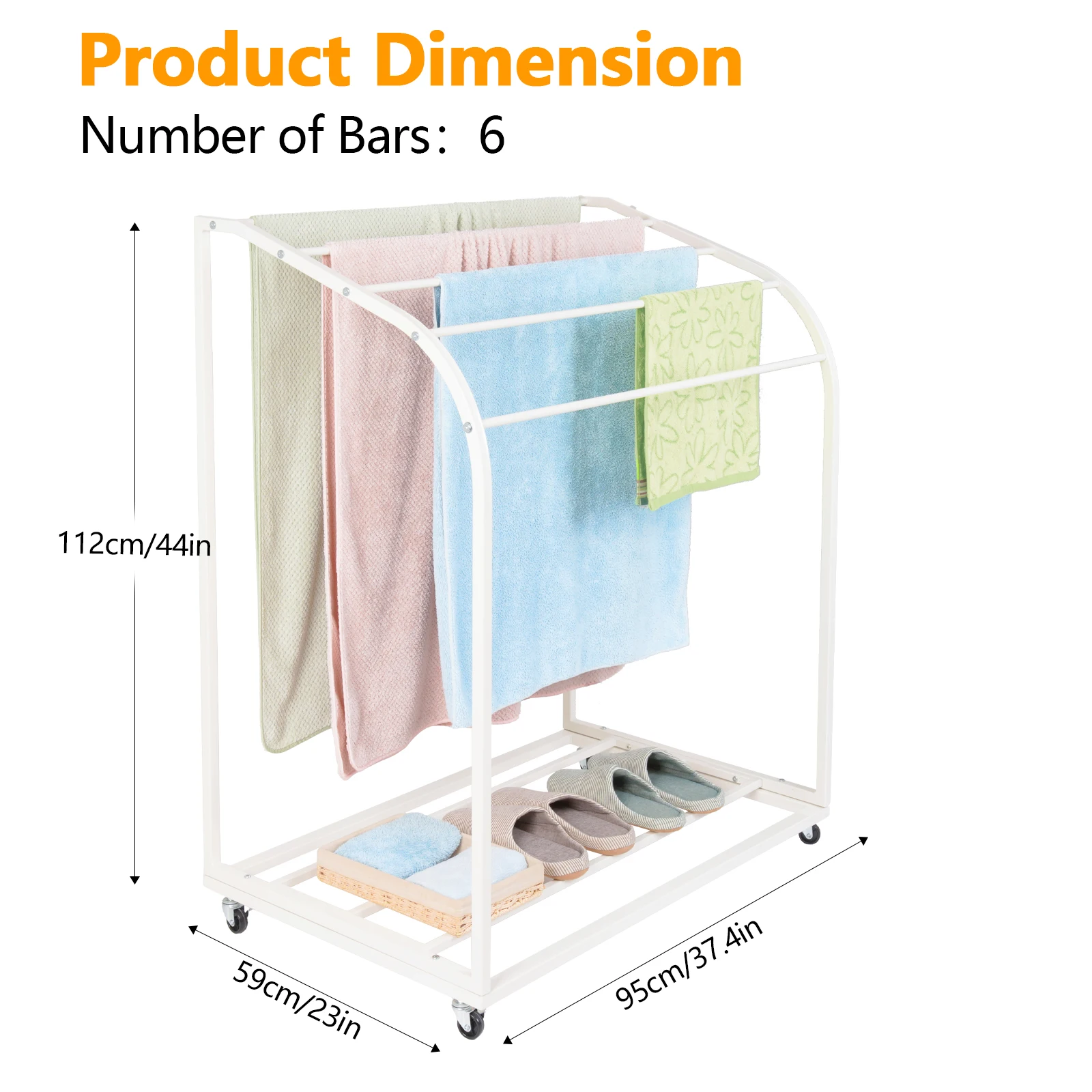 Pool Towel Rack,Outdoor PVC Trapedozal Poolside Storage Organizer,5 Bar,Outdoor Towel Rack with Wheels,Pool Towel Holder,Stores