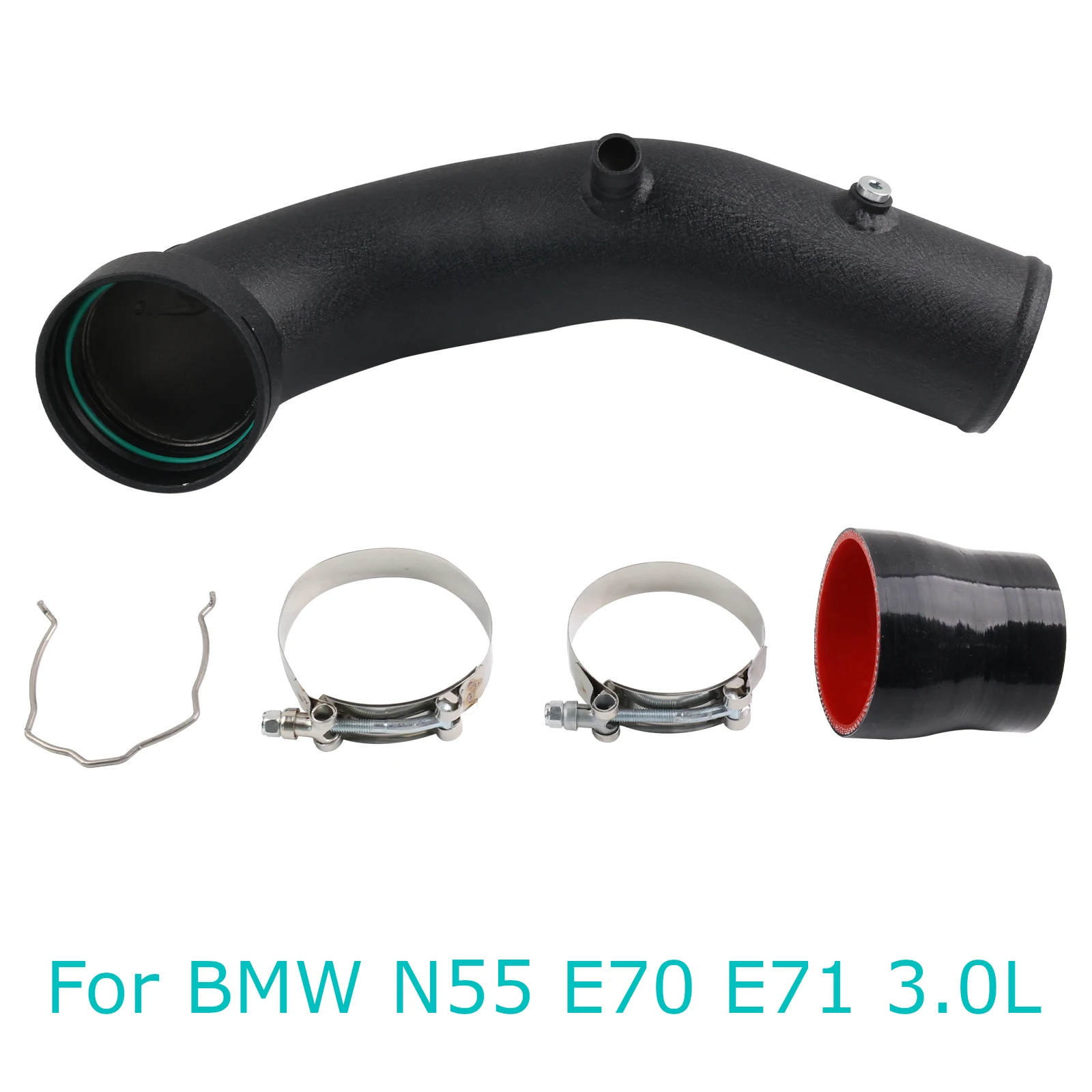 

Комплект зарядных трубок турбонаддува интеркулера для BMW 2011+ N55 F07 F10 F11 535i 640i 740i X5 X6, алюминиевая впускная зарядная трубка