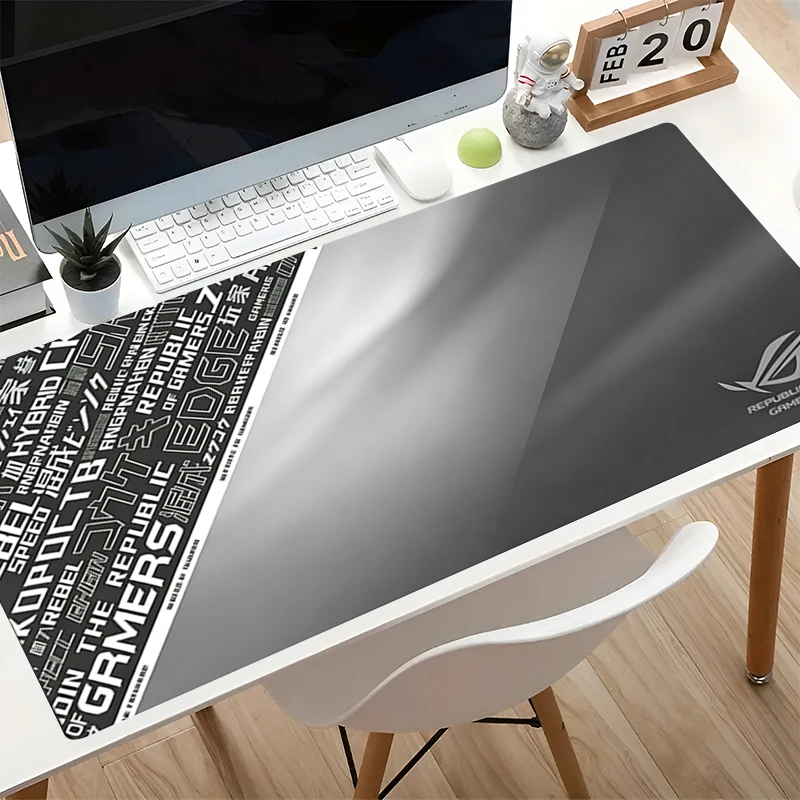Large E-sports Mouse Pad Non-Slip R-ROG Gaming Keyboard Mat Natural Rubber Laptop Computer Mousepad Gamer XXL Extended Desk Mat