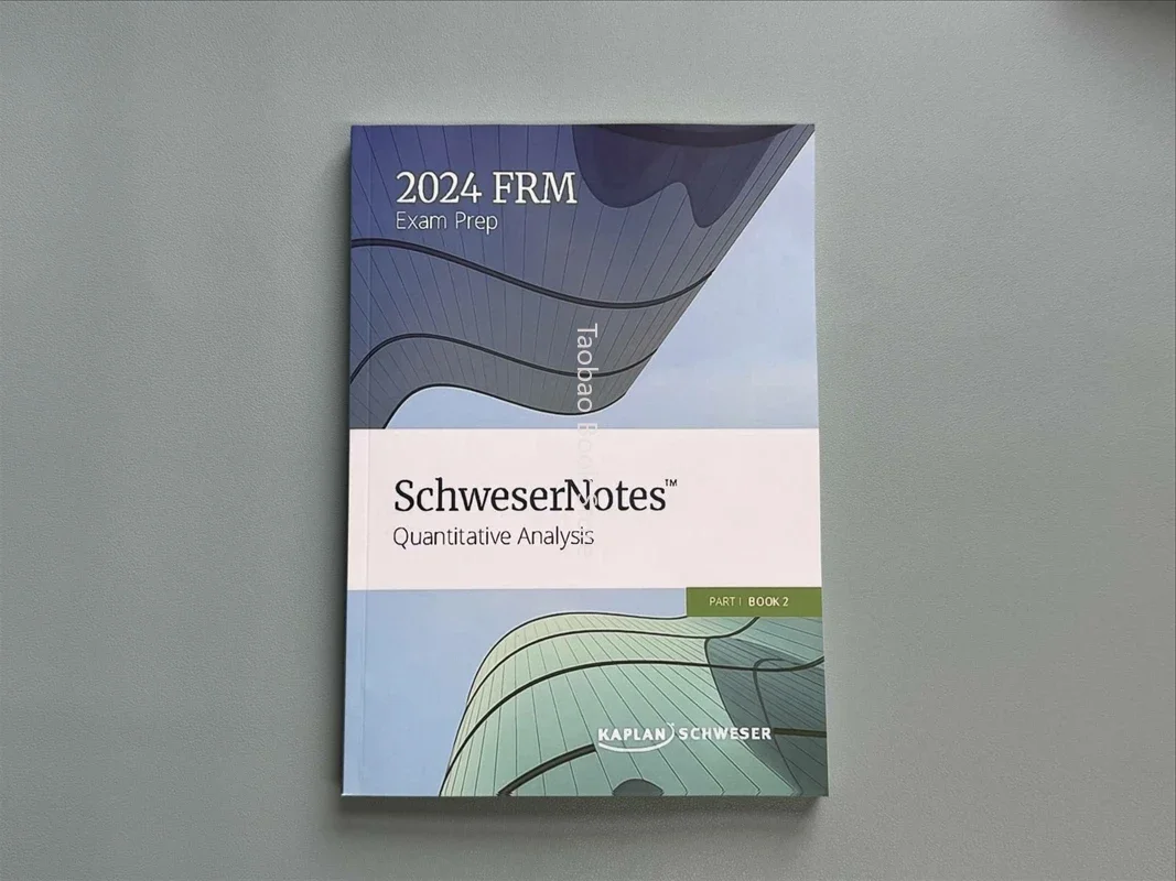 2024 FRM Level 1 Book 2 SchweserNotes Quantitative Analysis,Financial Risk Manager,English Notes Paper Textbook Libro Livre