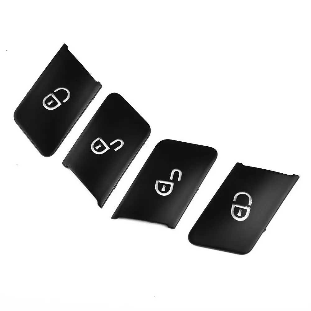 4pcs Car Doors Lock Unlock Switch Buttons Covers Trim Suit For Benz C Class W204 20072014 4 Door E Class W212 20102015 4 Door