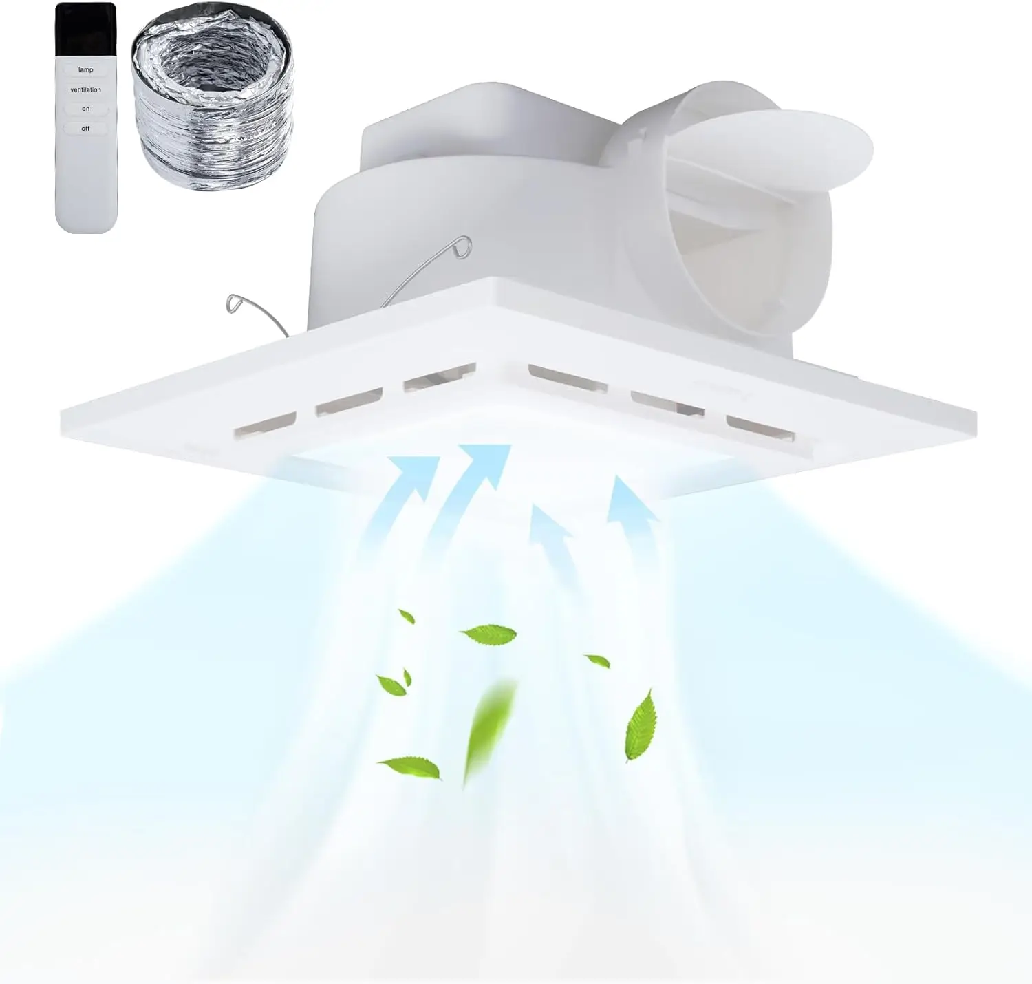 

Bathroom Exhaust Fan with LED Light 110 CFM High-Power Ventilation for Moisture Control Energy Efficient Bathroom Ceiling