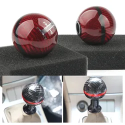 JDM style black/red line 5/6 Speed M12X1.5/M10X1.5/M10X1.25 Carbon Fiber Gear Shift Knob For Honda Acura/TOYOTA/NISSAN