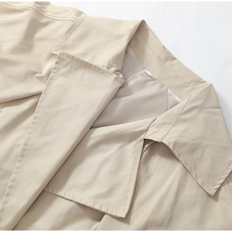 Solid Laepl Lace Up Trench Coat Women Fashion Full Sleeve Waist Cinching Short Windbreak 2026 New Autumn Office Commute Outwear 50 S182a0d4b2bdb47df8e95cb8536db5f65T