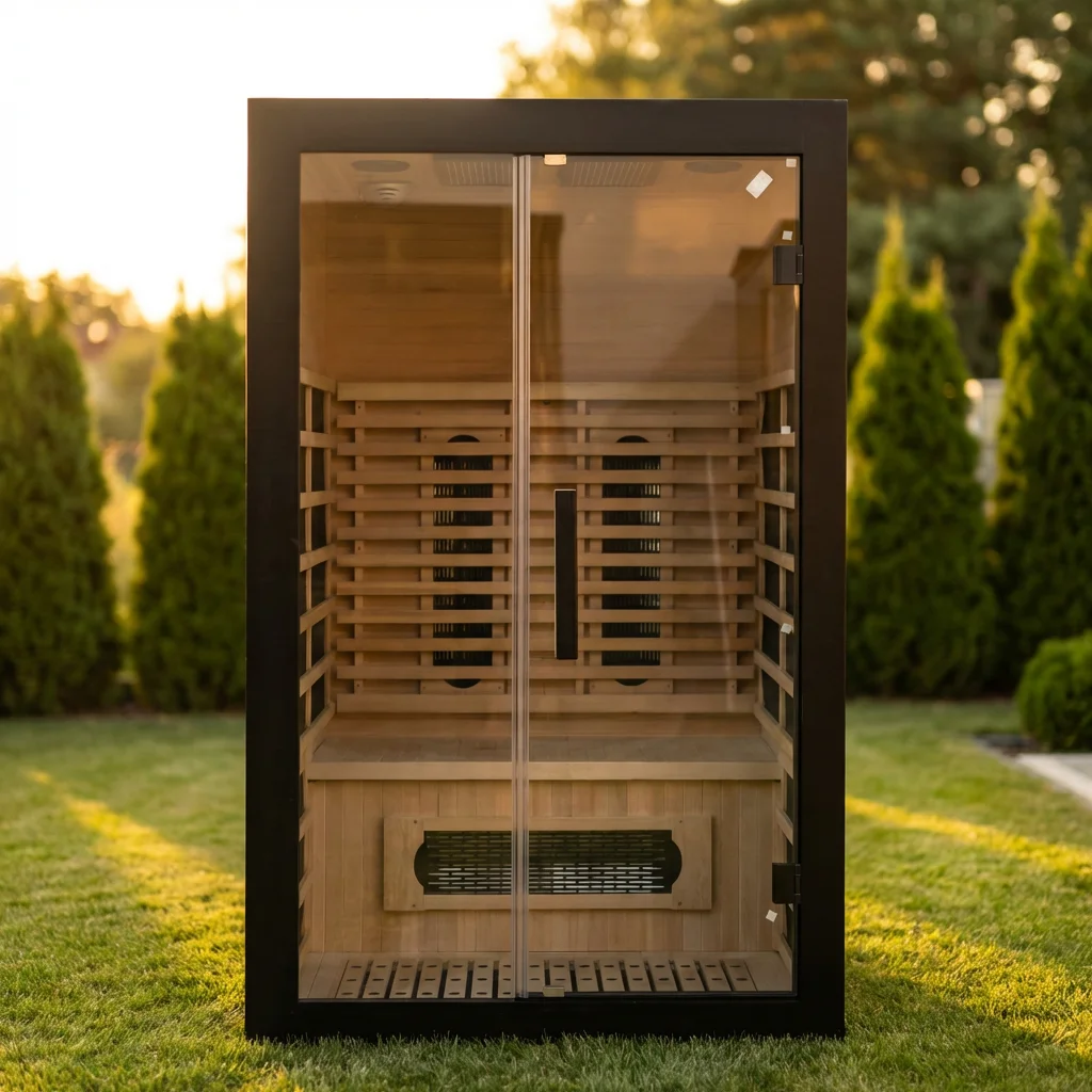 Full Spectrum Infrared Sauna Rooms With Red Light Therapy Panel Customizable 1-2 Person For Home Spa Wellness Use