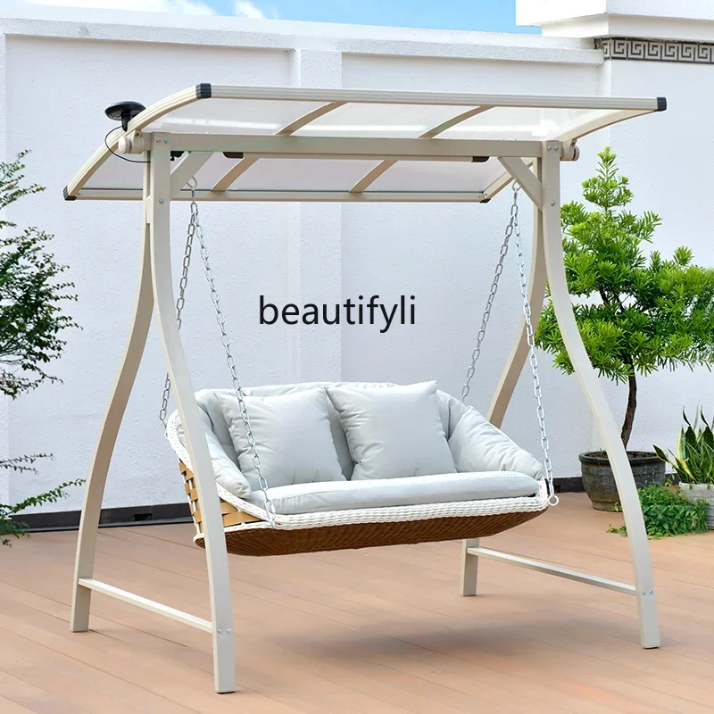 Outdoor Swing Villa Garden Courtyard Cradle Household Double Hanging Basket Glider Outdoor