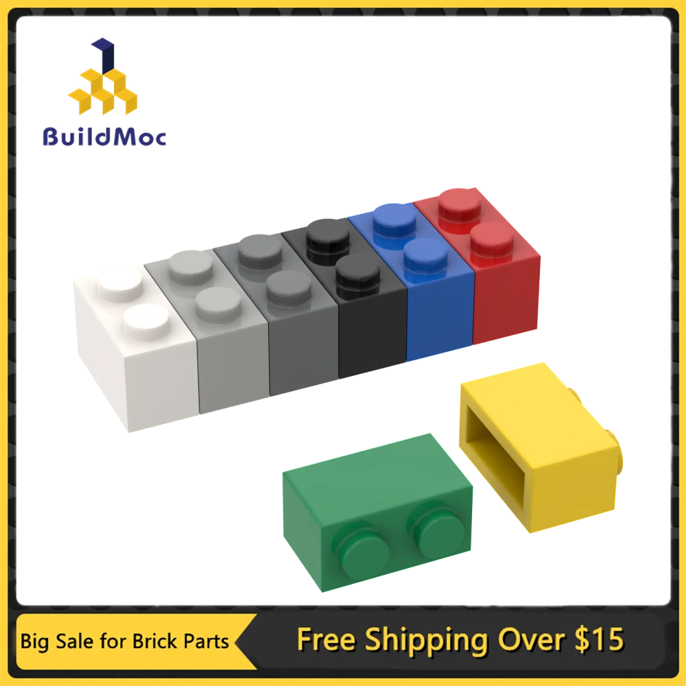 10Pcs MOC Parts 3065 Brick 1 x 2 Compatible Bricks DIY Assmble Building Blocks Particle Kid Puzzle Brain Toy Gift