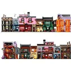 Adjacent Alley Street View Model The Ministry of 75978 Moc Modular Building Blocks Bricks Action Dolls Kid Christmas Toy 5544pcs