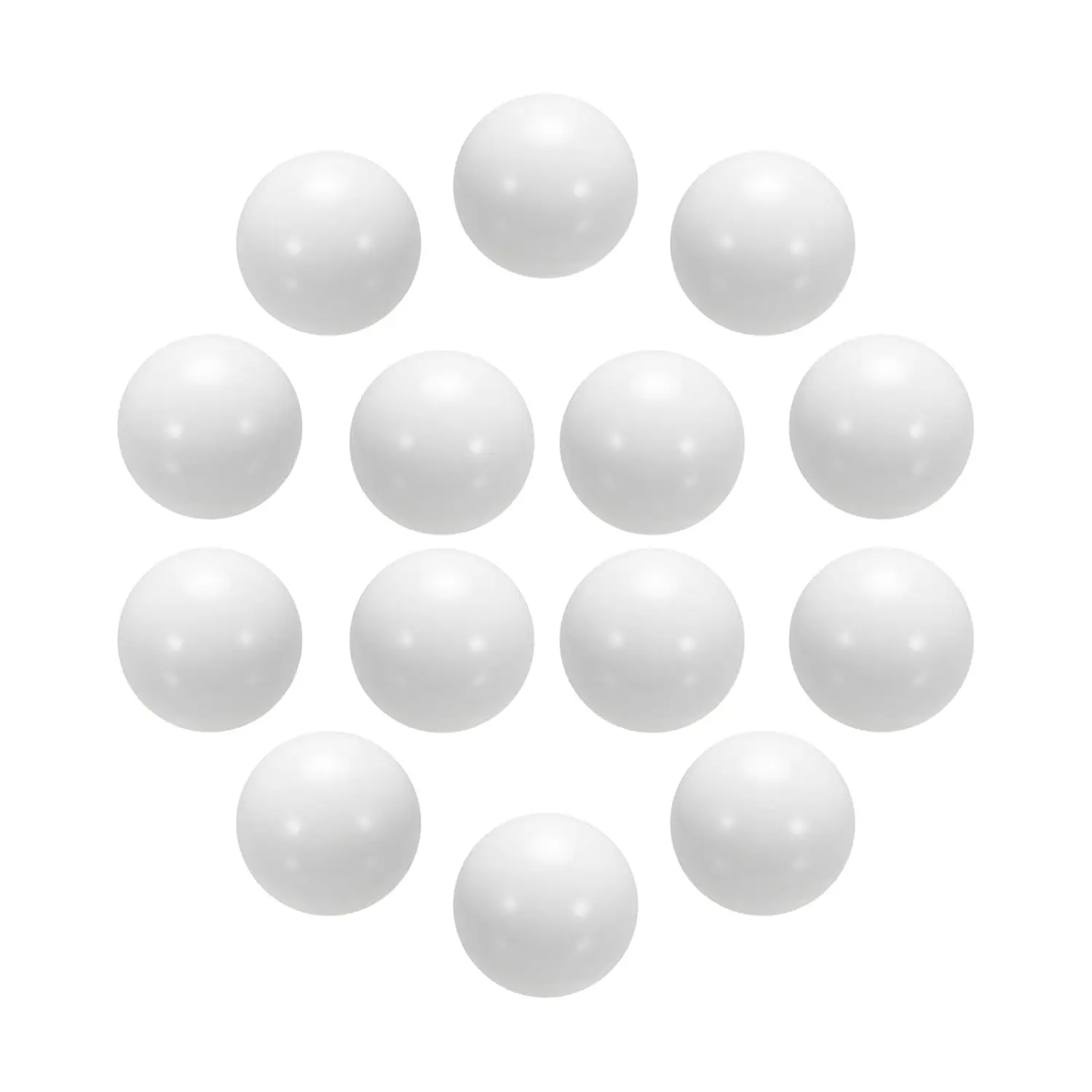 

3/4'' (19.05mm) 250pcs Delrin (POM) Plastic Solid Balls for Valve Components, Low Load Bearings, Gas/Water Application