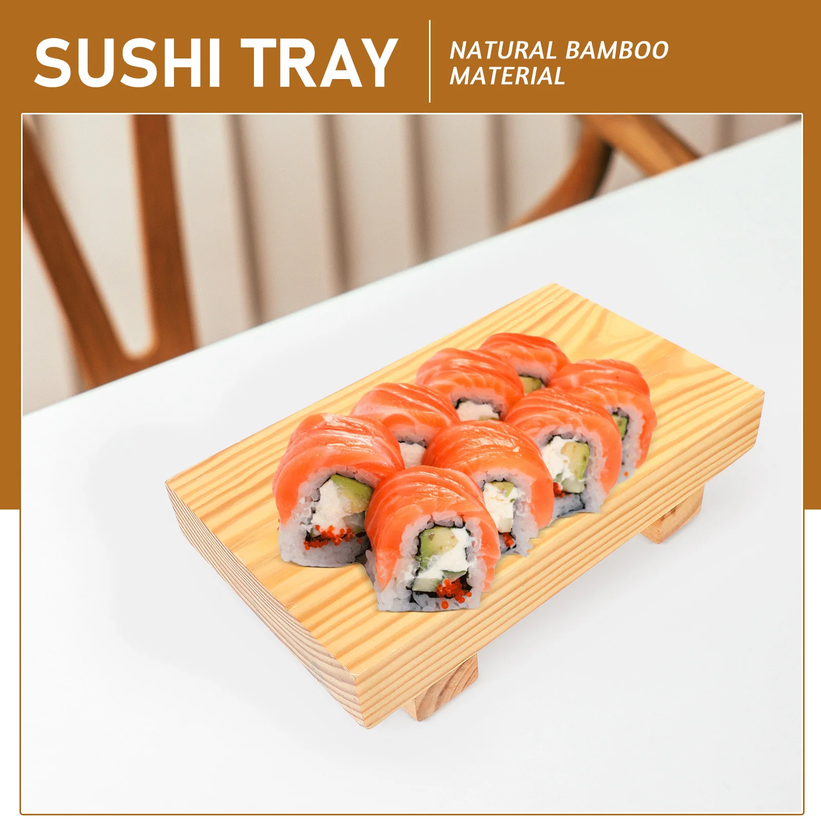 

Сервировочная доска для сашими, бамбуковый поднос для суши, тарелка для еды, элегантный держатель для суши, сервировочная тарелка для закусок, бамбуковая доска для сашими