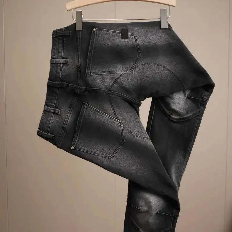 

Новые мужские джинсы осень 2025: облегающие, зауженные, стрейч, повседневные, винтажные, в американском стиле, ретро, уличная мода, джинсовые брюки