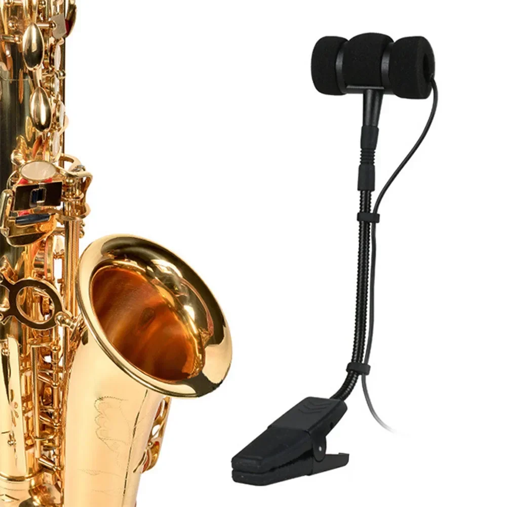 Portable Sax Microphone Sax Microphone 3 Pin 4 Pin Wired Clip-on Design For Music Instrument Omnidirectional Sax Microphone