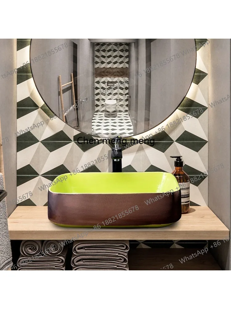 Retro Art Mop Pool Outdoor Antique porcelain Ceramic Mop Pool Balcony Bathroom Outdoor Garden Mop Pool sinks