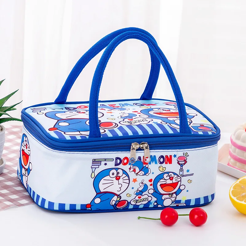 Doraemon Thermo-Lunchbox-Tasche für Studenten, Handtasche für Jungen und Mädchen, Jingle Cat, Bento-Aufbewahrungstasche, Lunchtasche