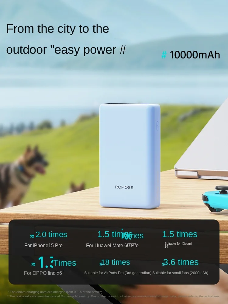 10000 mah charger comes with three-line super fast charge ultra-thin large capacity compact portable