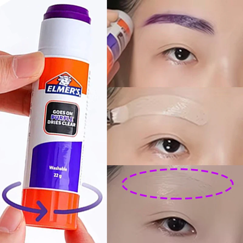 Kleurveranderende transparante wenkbrauwen lijmstift wasbaar voor handwerk DIY cosplay wenkbrauw vormgeven kantoor studie briefpapier aanbod