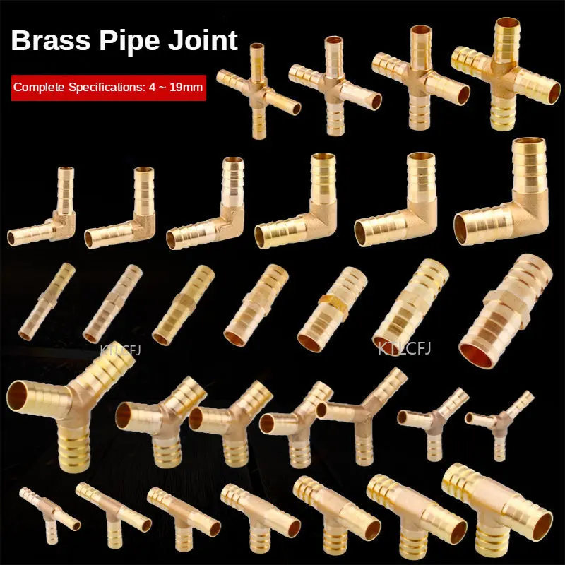 Hose Barb Elbow Brass Barbed Pipe Fitting Coupler Connector Adapter for Fuel Gas Water