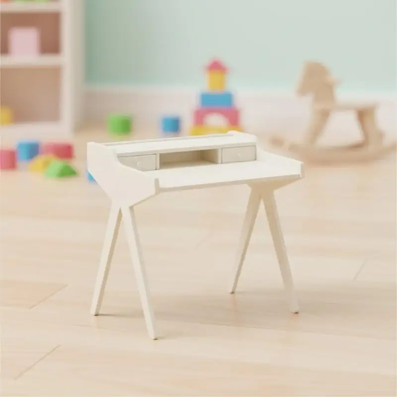 Miniature Dressing Table 1/12 Dollhouse Vanity Table Side Table Model Dollhouse Bedroom Furniture Decor Micro Scene Ornaments