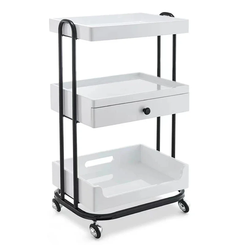 Cosmetic Helper Tool Trolley Utility Aesthetic Storage Auxiliary Cart Wheels Chariot Coiffure Hairdressing Furniture MQ50TC