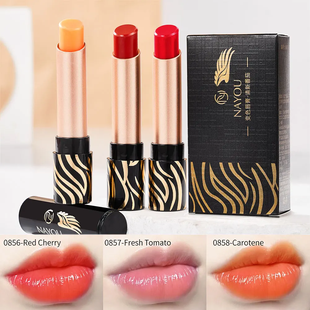 NAYOU Carotenoid Temperature Sensitive Color Changing Lipstick Deep Moisturizing and Moisturizing Anti Drying Crack Lipstick