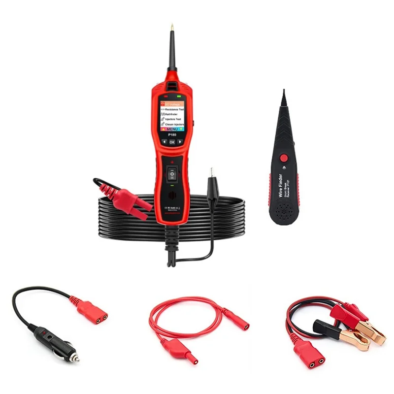 

Portable P180, Circuit Breaker Finder Tool, Battery Tester, AC DC Voltage Tester, Fuel Injector Tester,Automotive Circuit Tester