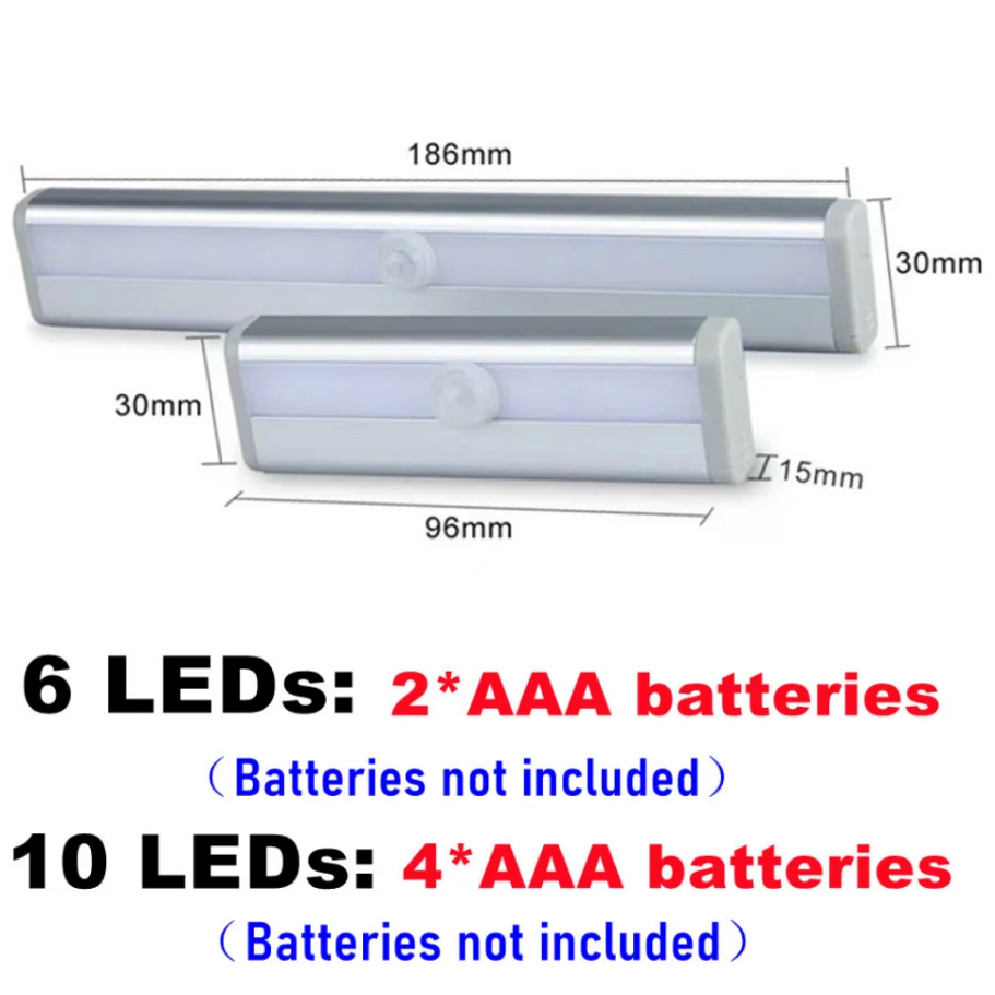 ไฟเซ็นเซอร์ตรวจจับการเคลื่อนไหวไร้สายไฟไฟ LED กลางคืนห้องนอน lampu tidur ตกแต่งห้องครัวตู้เสื้อผ้าทางเดินเครื่องตรวจจับแสงใช้แบตเตอรี่