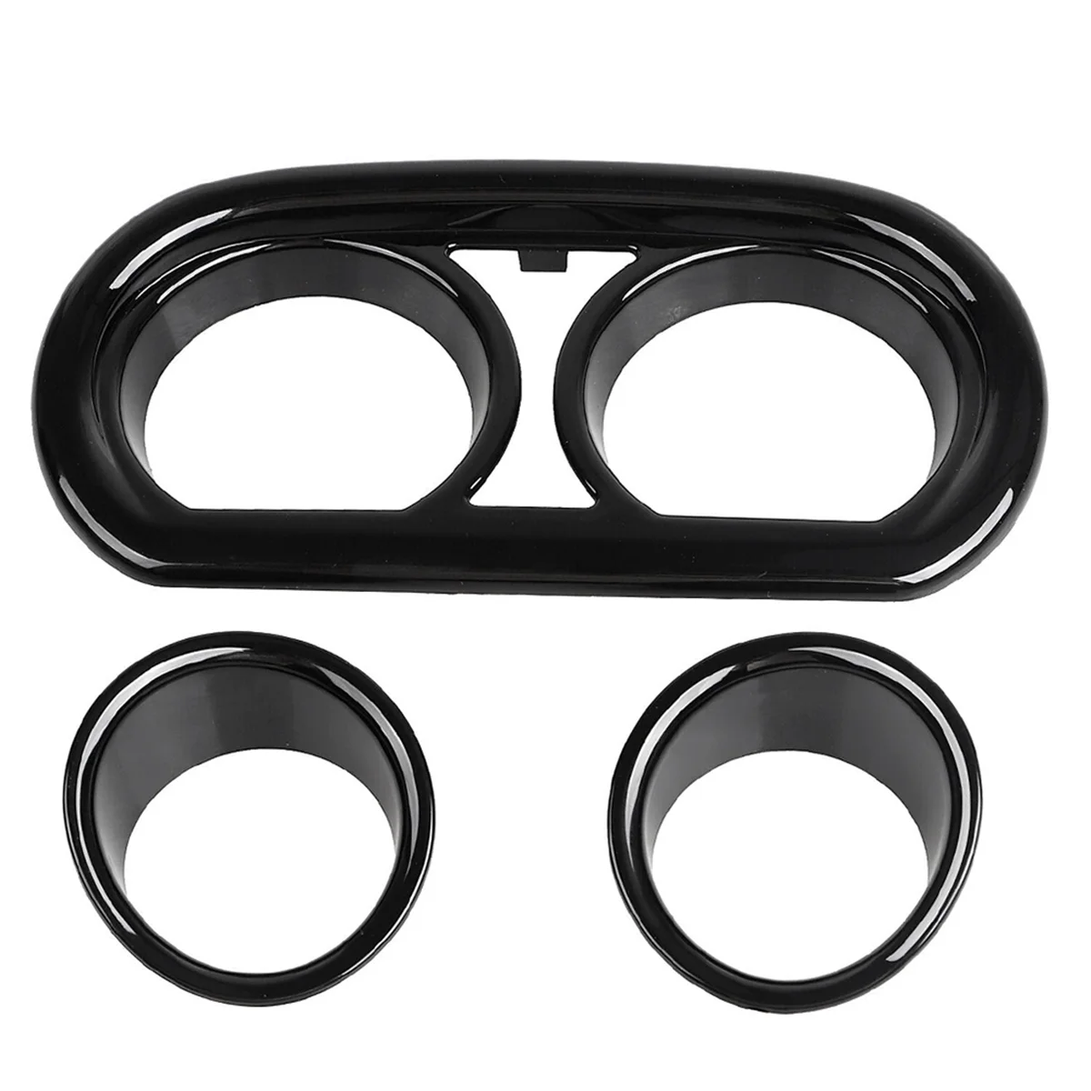 Gloss Black Gauge Bezel Trim Kit for Harley Road Glide FLTRX Ultra FLTRU 2015-Up