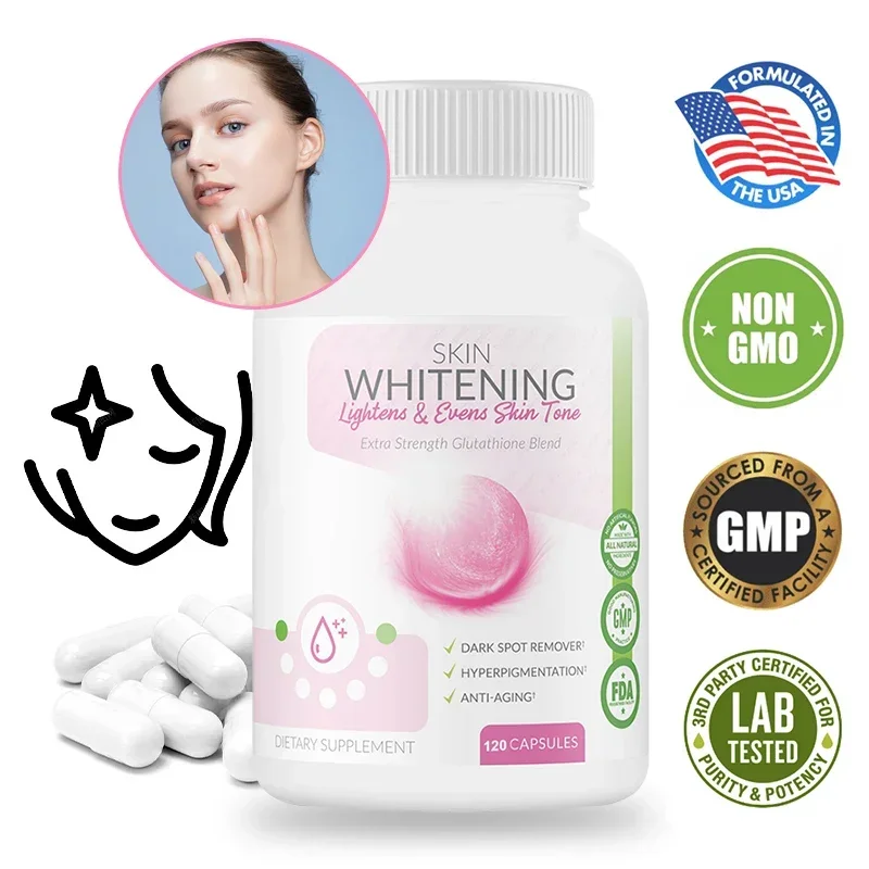 High Strength Glutathione 1000mg Blended Capsules Support Whitening, Brightening and Even Skin