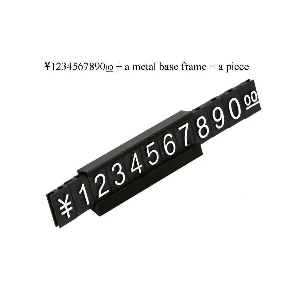 16 Pcs Golden Letter With Base Adjustable Price Display Stand Tag Sets Of Number Labels Jewelry Dollar Price Display Cube