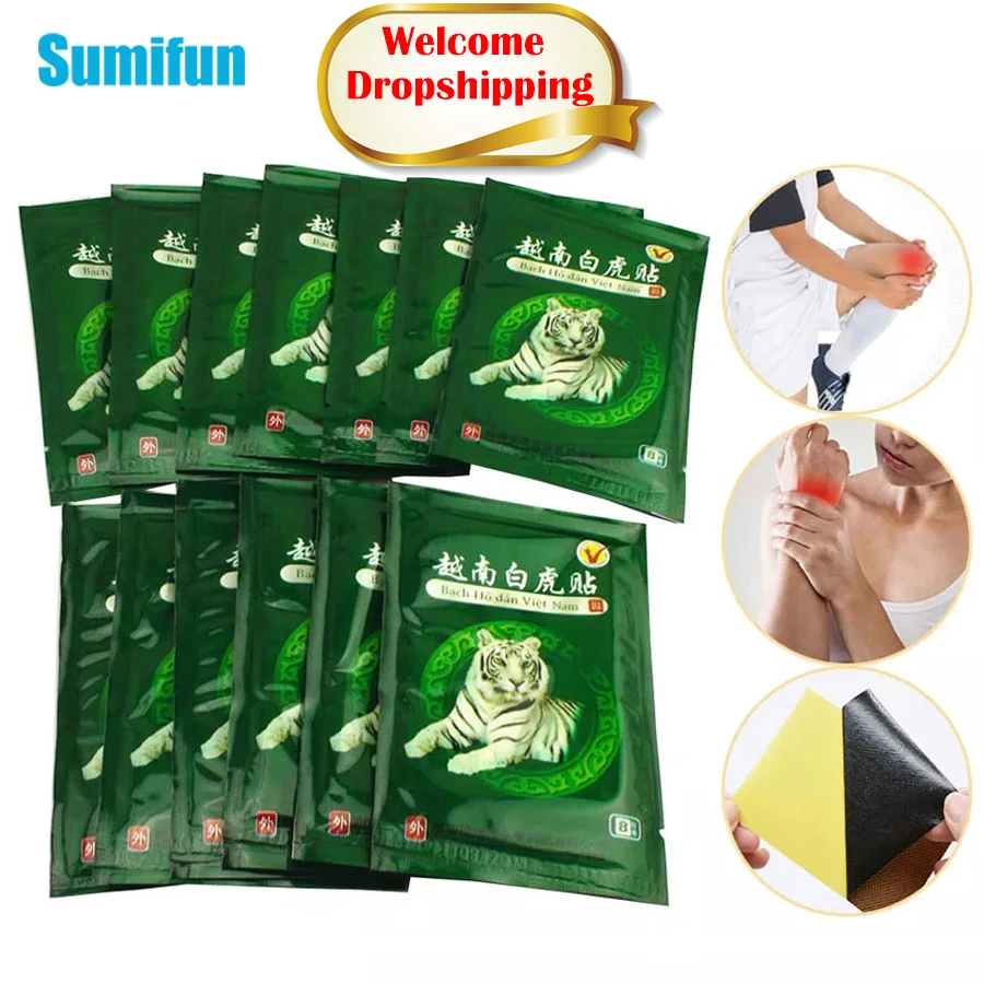 Sumifun 8/48/104Pcs Vietnam White Tiger Pain Relief Medical Plaster Muscle Joint Ache Patch Lumbar Rheumatoid Arthritis Sticker