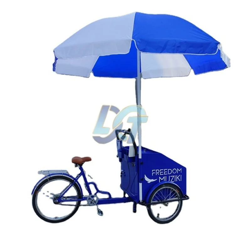 

Магазин продавцов, настраиваемая мобильная тележка для конфет, трехколесная тележка для кофе, трехколесный велосипед для еды для уличного бизнеса