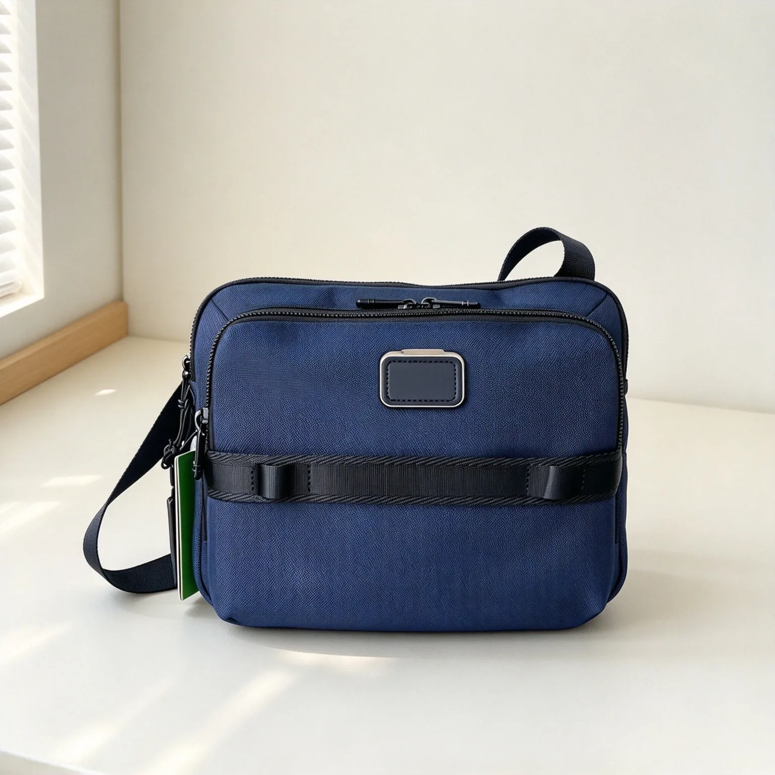 Men's Nylon Fashion Small Square Bag, Classic Minimalist Single Shoulder Crossbody Bag