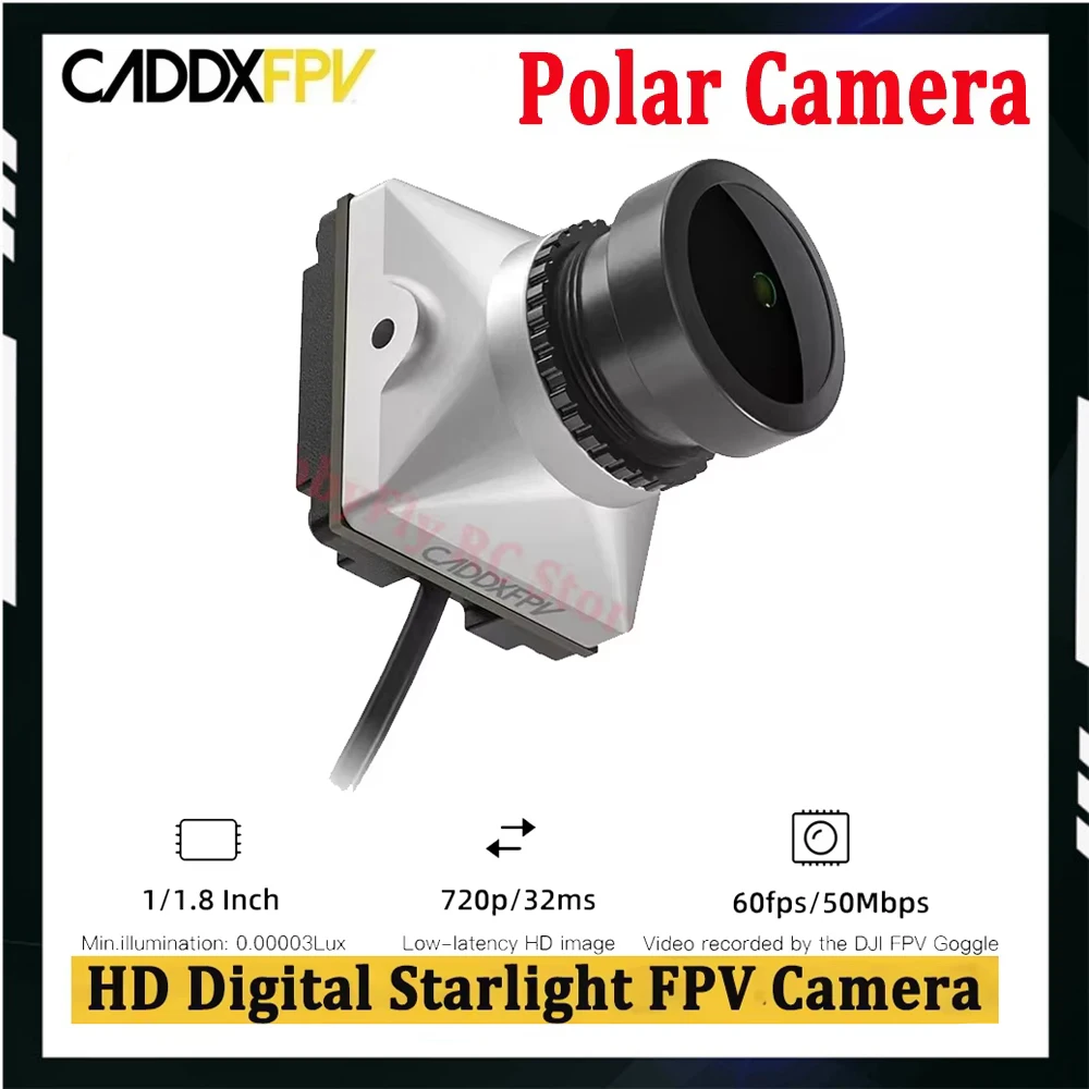 

Caddx Polar Starlight HD Digital FPV Camera with 12CM Cable 720P/60fps HD Image Quality For RC FPV Drone