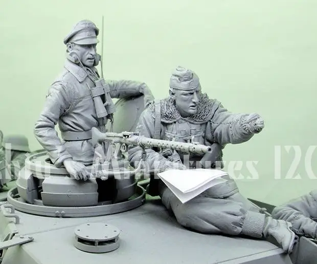 1/16  Resin Model Figure GK，German soldier , Unassembled and unpainted kit