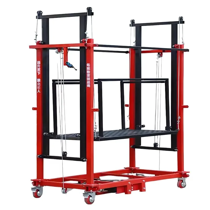 New Electric Scaffolding with Remote Control One-button Lifting and Maximum Load-bearing Capacity of 500kg for Cargo Handling