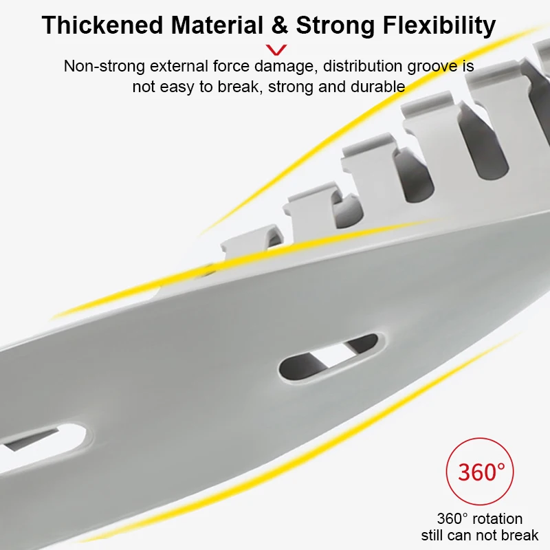 PVC Dustproof Waterproof Seal Wiring Duct 100cm grey flame-retardant Insulated Cable Duct Multifunction Hide Wire Cables Cover