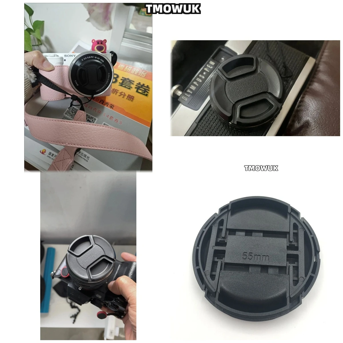 

For Nikon D780 D800 D800E D810 D810A D850 D500 D3000 D3100 D3200 Camera Lens Cap Protective Cover Center Pinch Snap-on 49mm 52 5