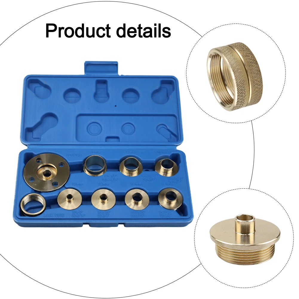 10pcs Acrylic Router Base Plate With Brass Router Guide Bushing Set For DEWALT Woodworking Auxiliary Tools Kit