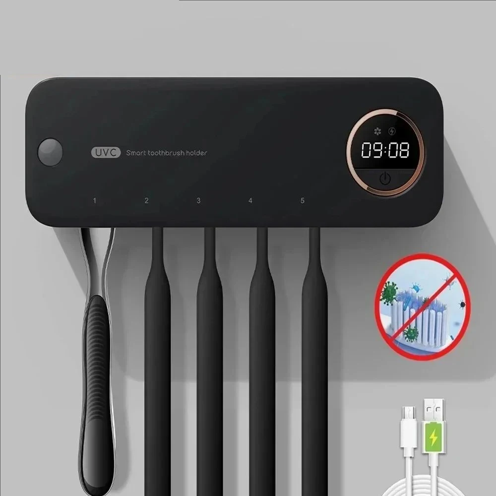 New Xiaomi UV Bàn Chải Đánh Răng Lưu Trữ Dao Cạo Tiệt Trùng Có Thể Sạc Lại Bàn Chải Đánh Răng Chủ Wall-Mount Với LED Hiển Thị Phụ Kiện Phòng Tắm