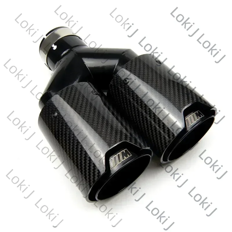 1 Pair Dual Carbon Fiber Universal M Performance Exhaust Pipe End Muffler Tips for BMW 5 Series F10 X3F25 X4 F26 X5 F15 X6 F16