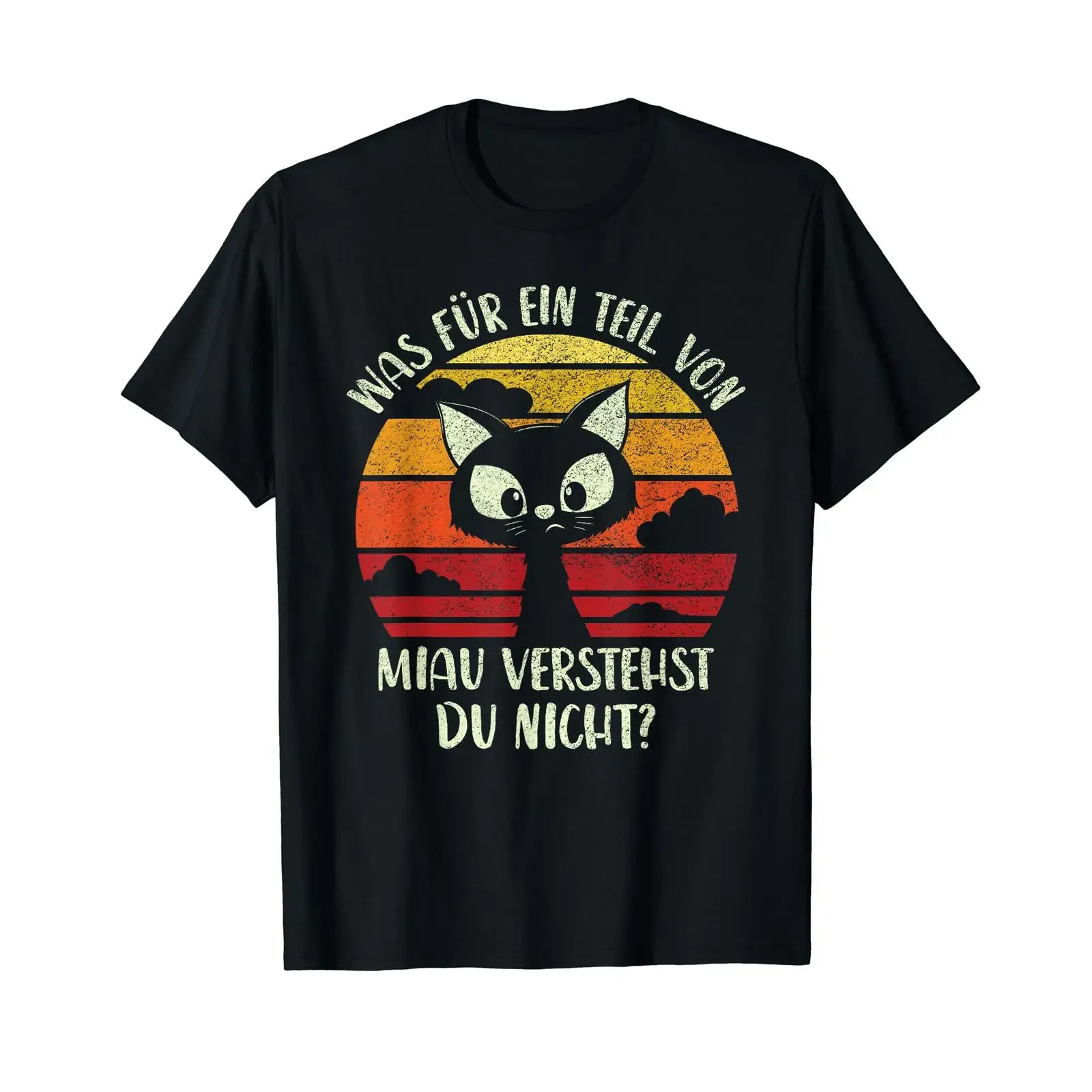 What Part of Meow Don't You Understand Cat T Shirt vintage Washed homme Versatile Stylish Soft graphic Unisex Slightly