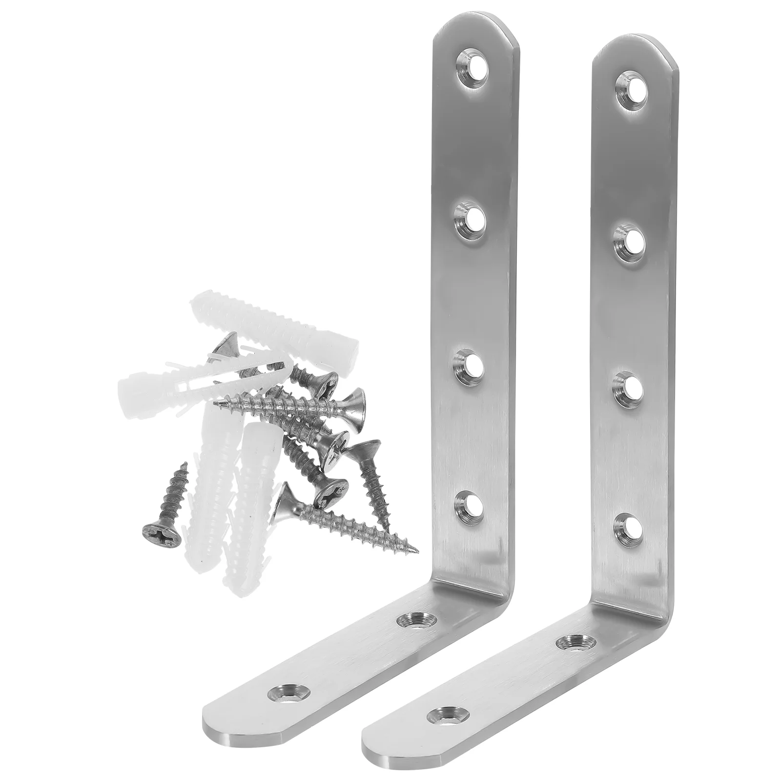 

Baby Proof Kit Anti-tip Furniture Anchors to Wall Double Silver 304 Stainless Steel