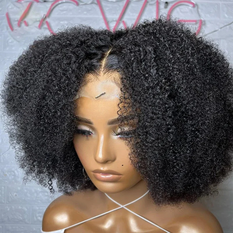 Suave sin pegamento negro largo rizado 180 densidad 26 pulgadas peluca con malla frontal profunda para mujeres con pelo de bebé prearrancado diario