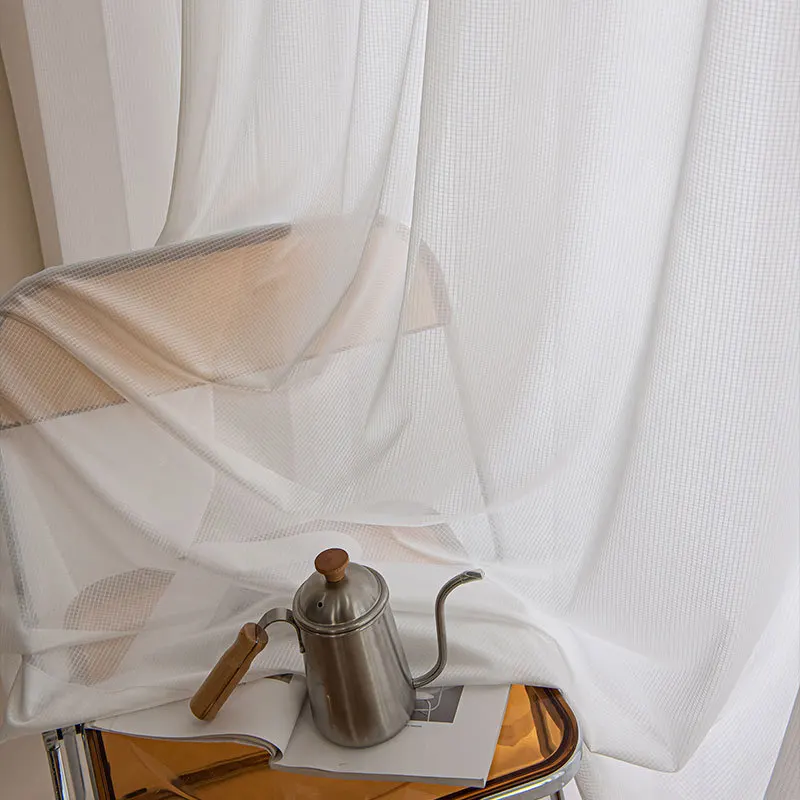 Customize Thickened Sheer Curtains For Living Room Non-see-through Yarn Tulle Curtains for bedroom, and Balcony Curtains